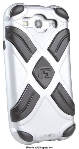 Front Standard. G-Form - Xtreme Hybrid Case for Samsung Galaxy S III Mobile Phones - Silver/Black.