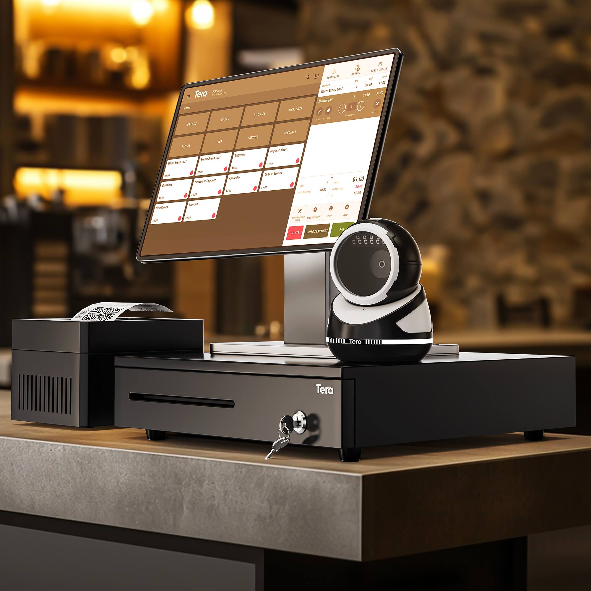 Sure, here is the corrected and grouped text from the image:

---

**Tera**

**Menu**

- **Breakfast**
  - **Pancakes**
    - **Pancakes**
      - **Regular**
        - **$1.00**
      - **Pancakes with Syrup**
        - **$1.50**
  - **Eggs**
    - **Eggs**
      - **Regular**
        - **$1.00**
      - **Eggs with Cheese**
        - **$1.50**
  - **Bacon**
    - **Bacon**
      - **Regular**
        - **$1.00**
      - **Bacon with Syrup**
        - **$1.50**
  - **Sausage**
    - **Sausage**
      - **Regular**
        - **$1.00**
      - **Sausage with Syrup**
        - **$1.50**
  - **Hash Browns**
    - **Hash Browns**
      - **Regular**
        - **$1.00**
      - **Hash Browns with Syrup**
        - **$1.50**
  -