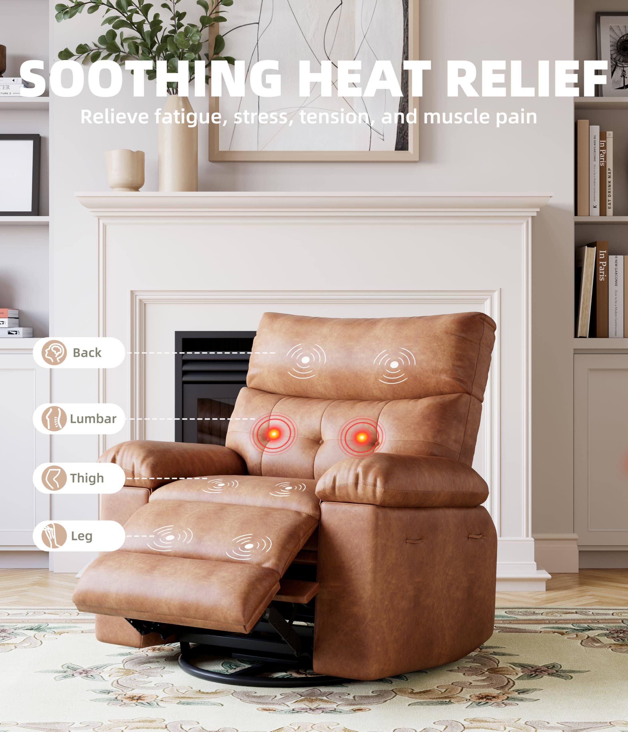 SOOTHING HEAT RELIEF  
Relieve fatigue, stress, tension, and muscle pain

- Back
- Lumbar
- Thigh
- Leg