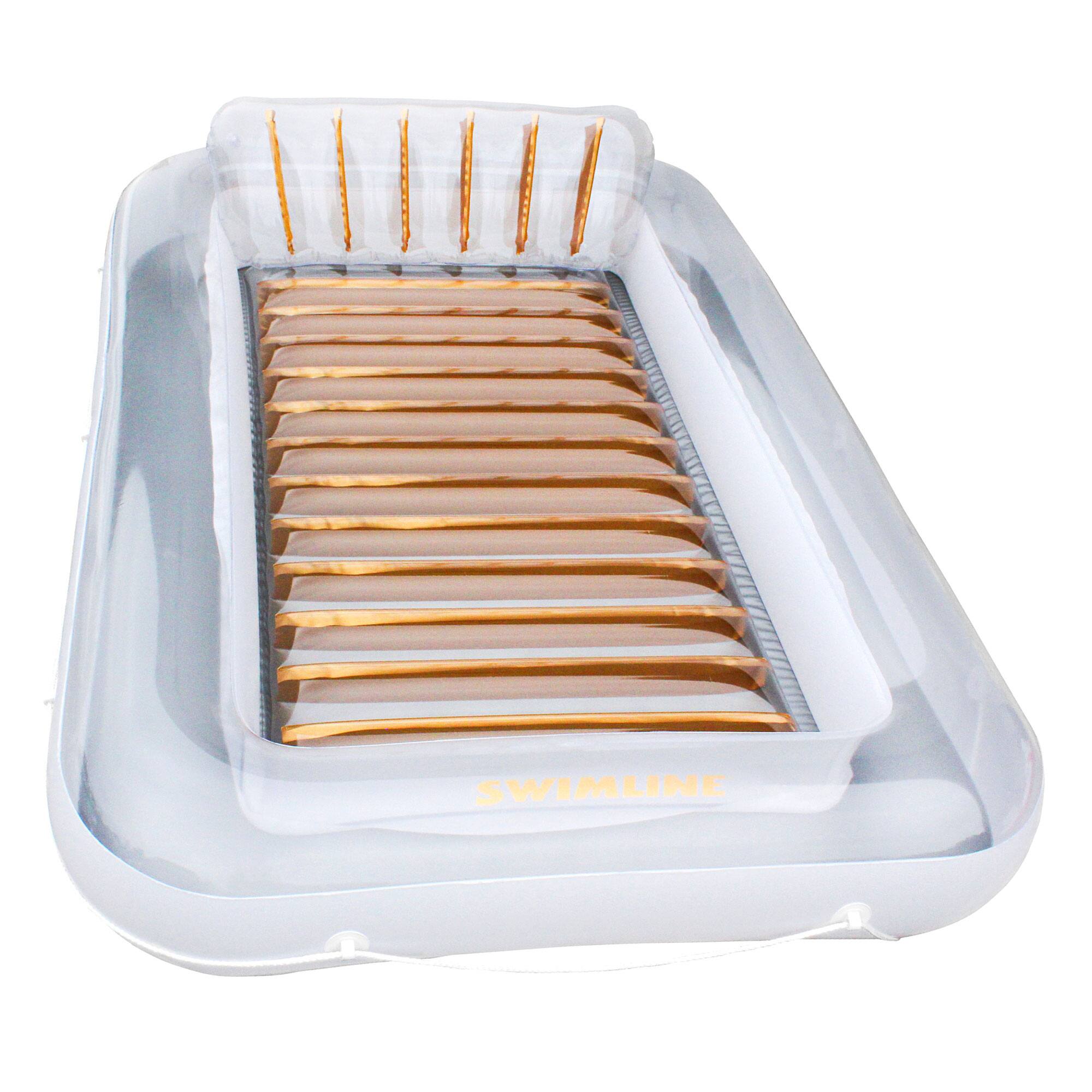 Swimline - Luxe Edition Inflatable Suntan Tub Floating Pool Lounger, White & Gold - Luxe (Pearl White / Gold) price history on PriceWatchPro