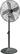 Angle Standard. Soleus - Oscillating Fan - Silver.