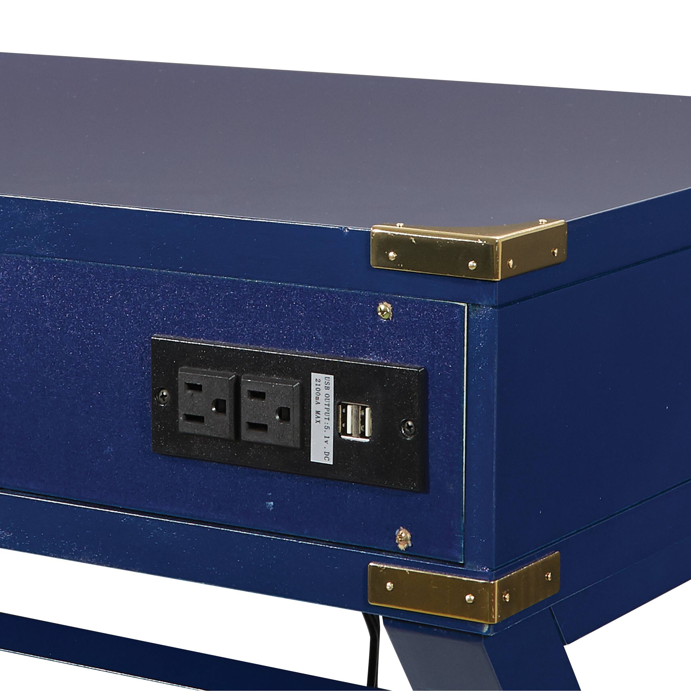 Alt View 17. OSP Home Furnishings - Wellington 46" Desk with Power - Blue.