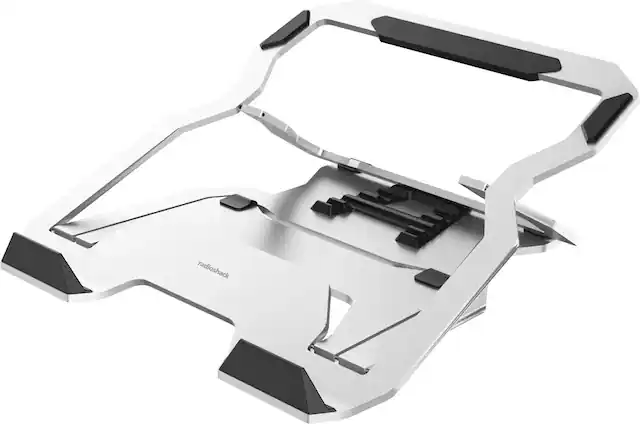Front. RadioShack - Multi-Position Laptop Stand Adjustable Ergonomic Design - Gray.