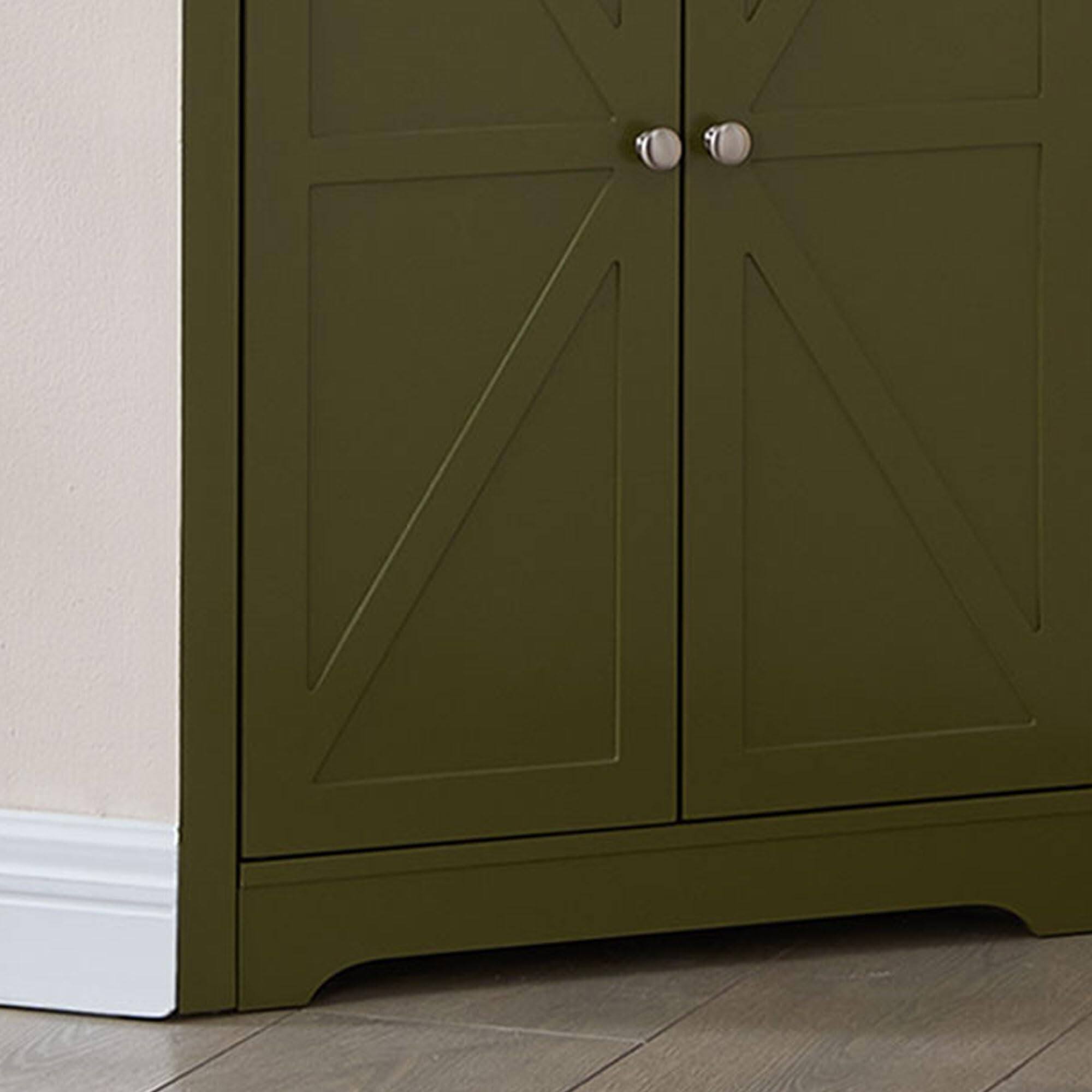 Alt View 3. Kings Brand Furniture - Kings Brand Furniture Tall Wooden Corner Cabinet - Avocado.