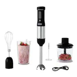 Whuto - Cordless Immersion Hand Blender, 5-in-1 Variable Speed blender handheld - ink