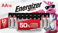Energizer - MAX AA Batteries (16 Pack), Double A Alkaline Batteries - Front_Zoom
