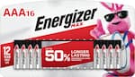 Front. Energizer - MAX AAA Batteries (16 Pack), Triple A Alkaline Batteries - Silver.