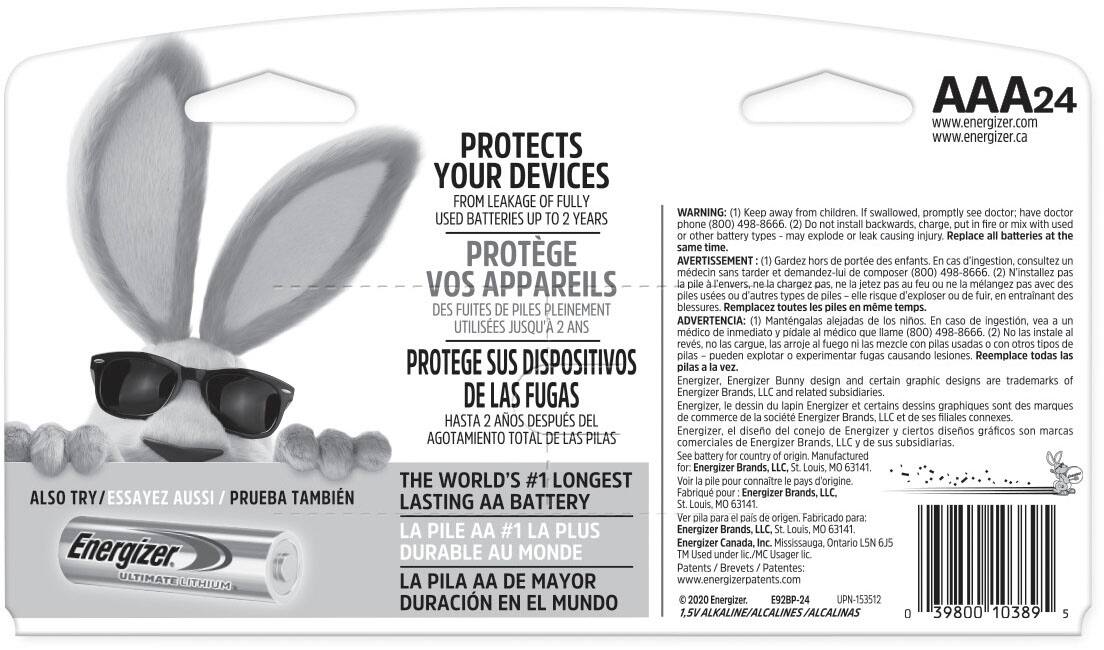 Alt View 1. Energizer - MAX AAA Batteries (16 Pack), Triple A Alkaline Batteries - Silver.