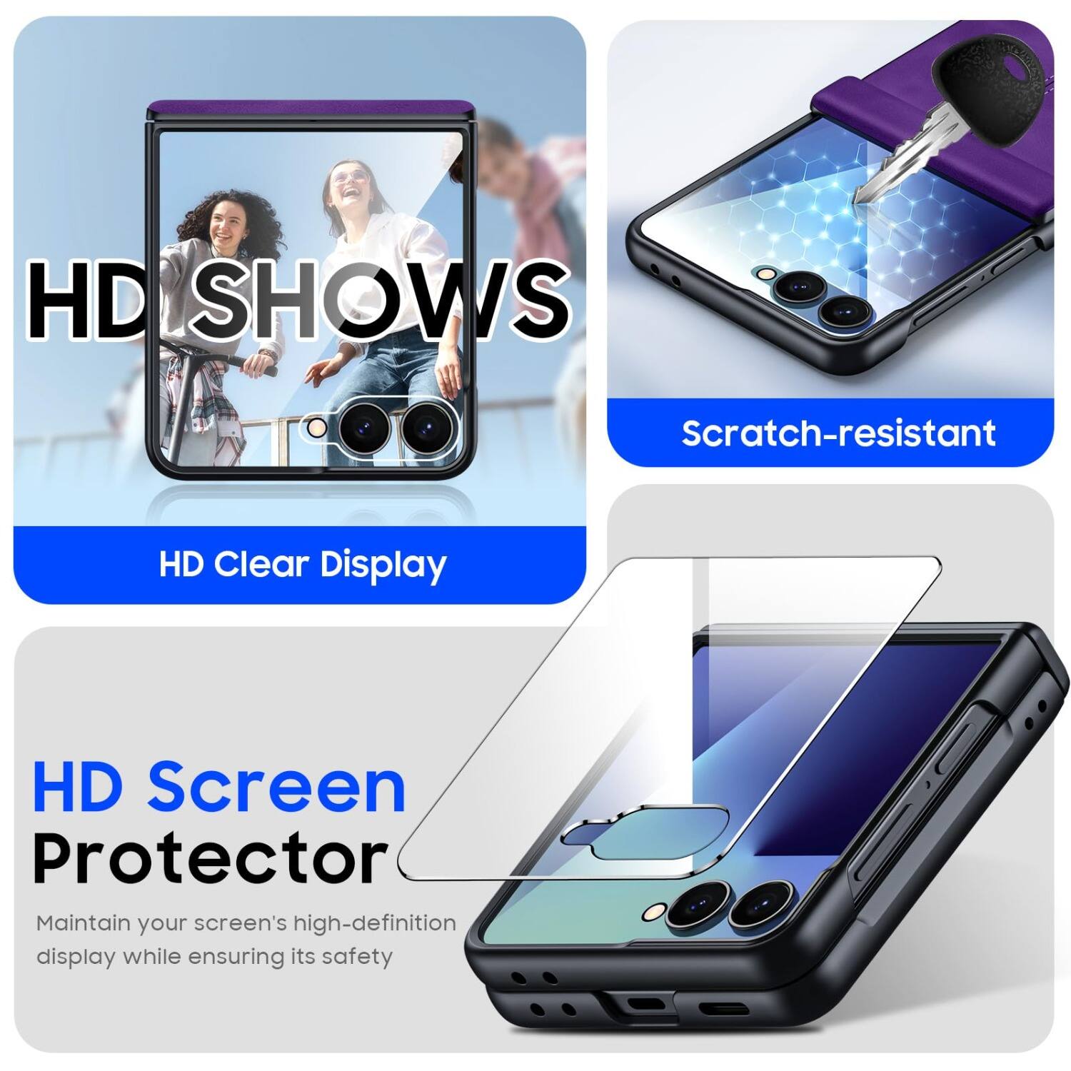 HD SHOWS  
Scratch-resistant  
HD Clear Display  
HD Screen Protector  
Maintain your screen's high-definition display while ensuring its safety