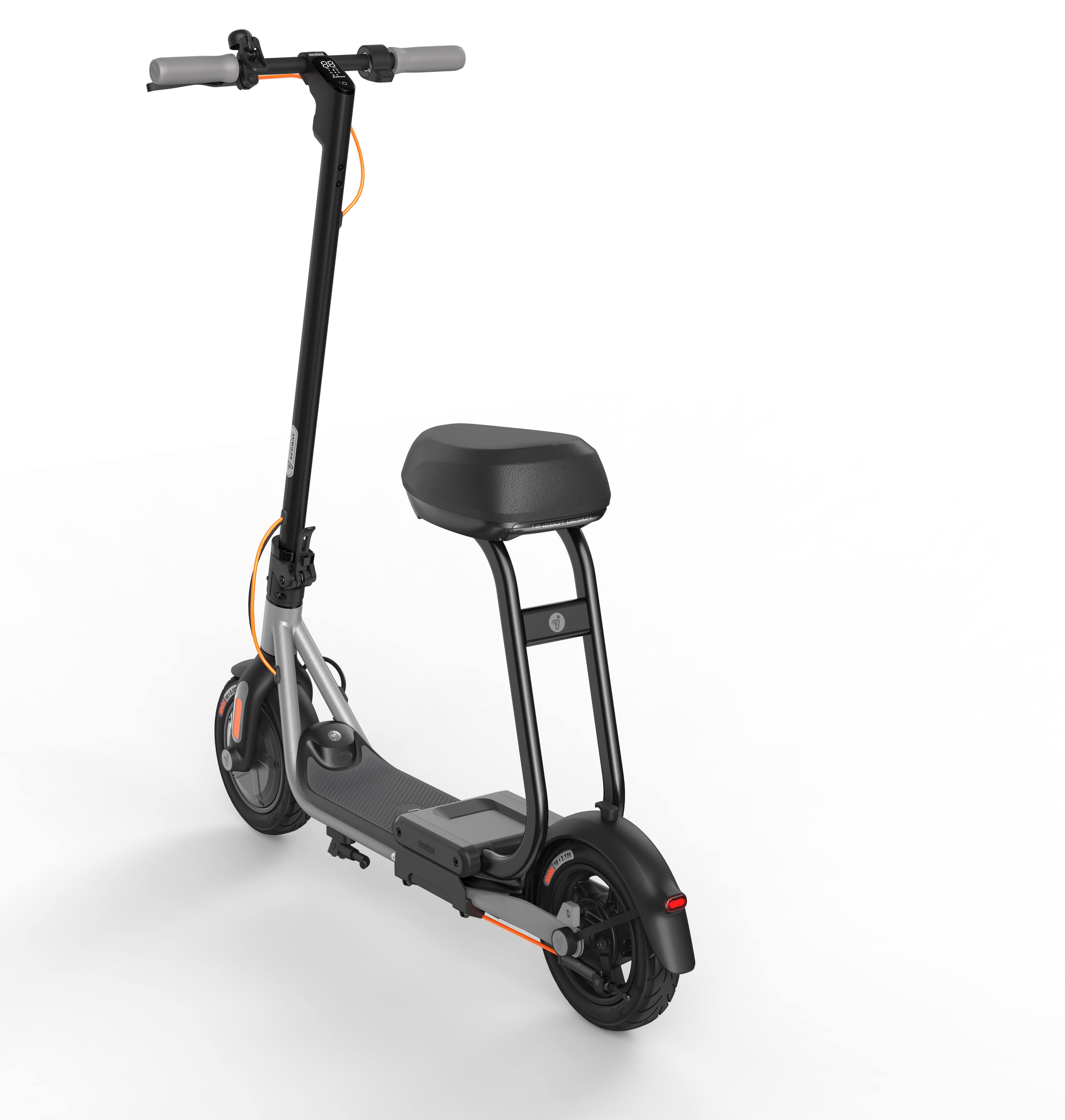 Alt View Zoom 12. Segway - Ninebot D40X Electric Kick Scooter plus Seat w/23.6 mi Max Operating Range & 18.6 mph Max Speed - Gray.