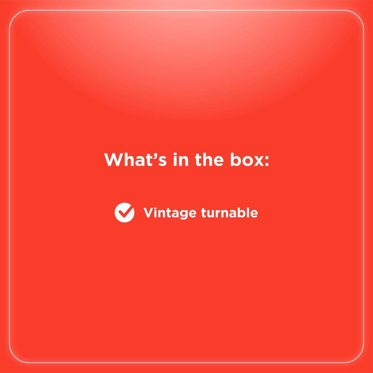 What's in the box: Vintage turntable