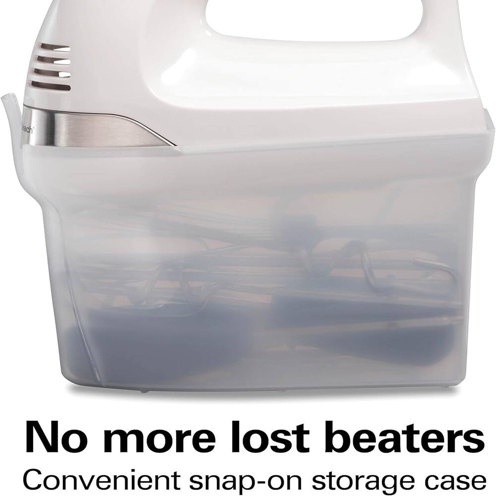 No more lost beaters  
Convenient snap-on storage case