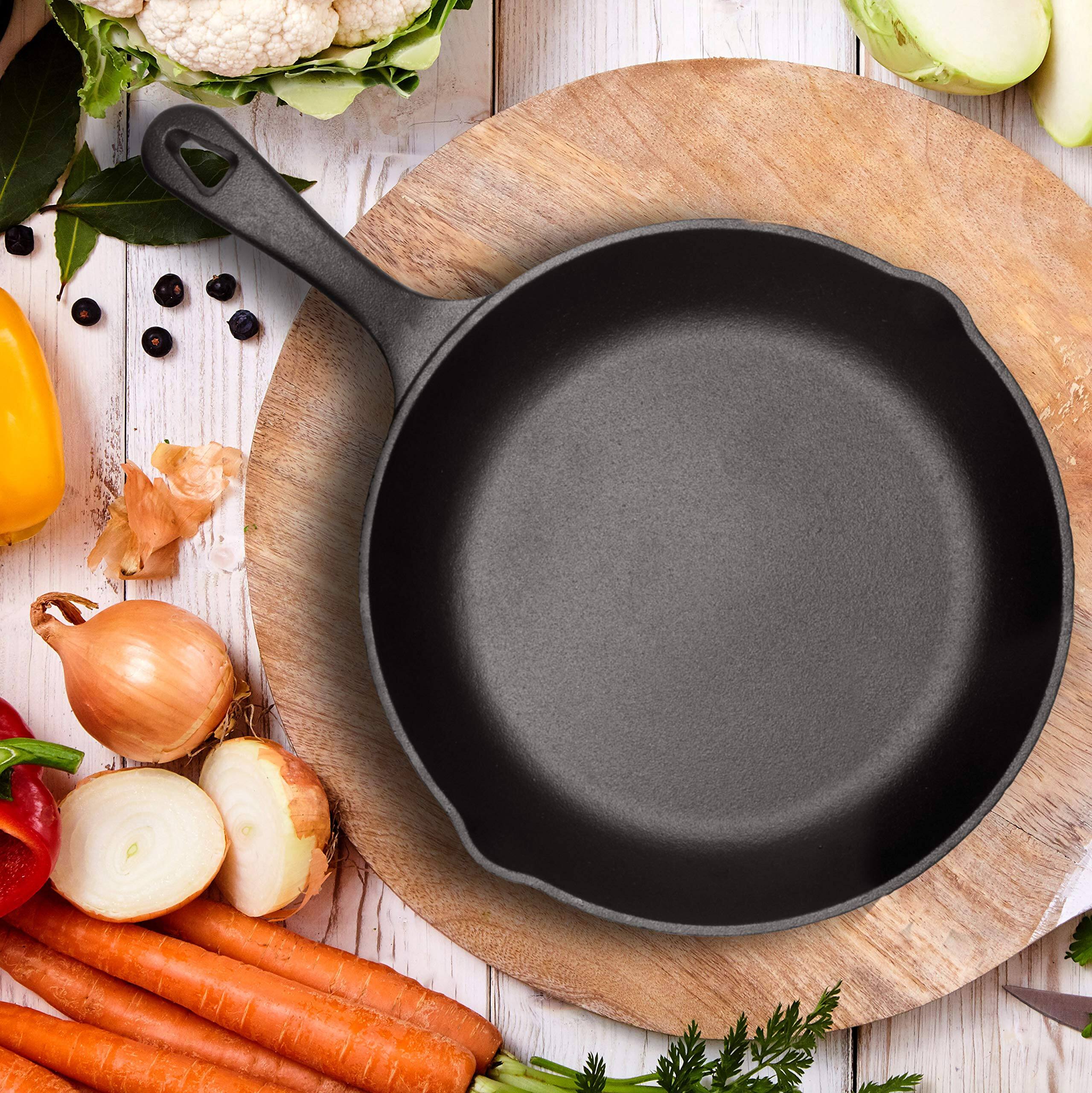 Alt View 1. Commercial Chef - COMMERCIAL CHEF 10.25 Inch Skillet - Black.