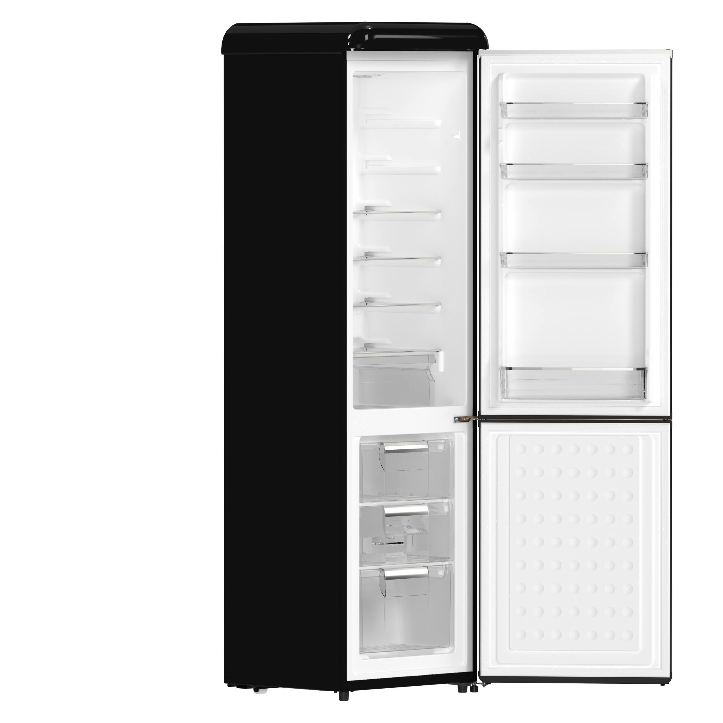 Alt View 3. Forno Appliances - Storico 9 Cu. Ft. Retro Compact Refrigerator with Bottom-Freezer - Black.