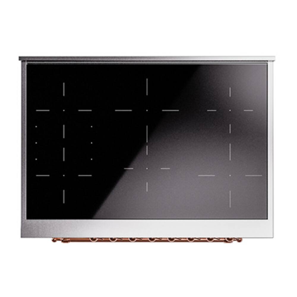 Alt View 5. ILVE - ILVE Nostalgie II 36 inch Induction Range with 6 Induction Elements (White) - White.