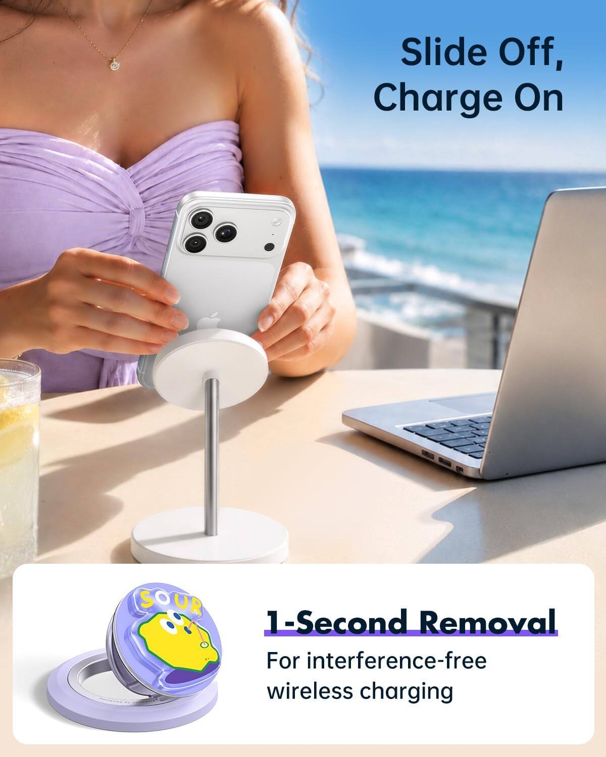 Slide Off, Charge On

SOUR 1-Second Removal For interference-free wireless charging