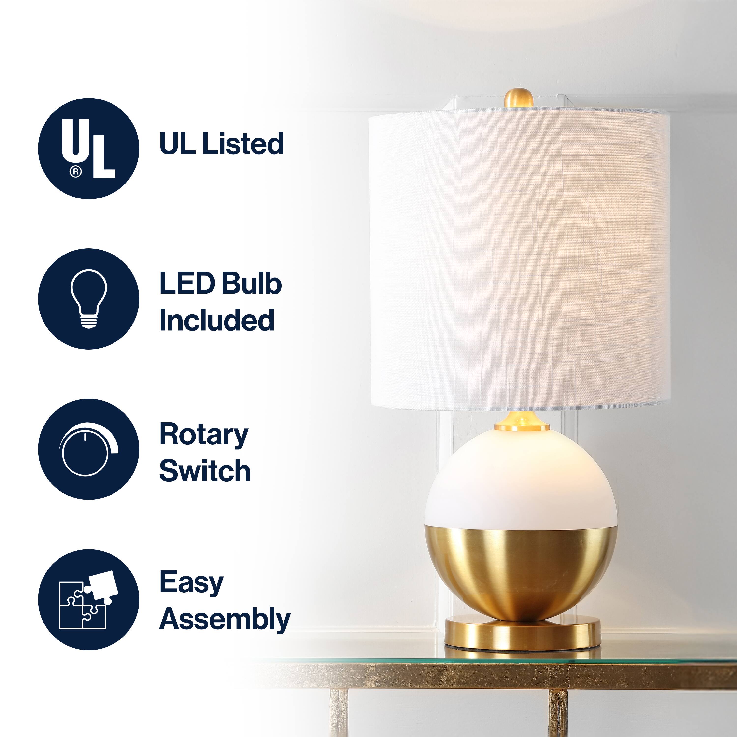- UL Listed
- LED Bulb Included
- Rotary Switch
- Easy Assembly