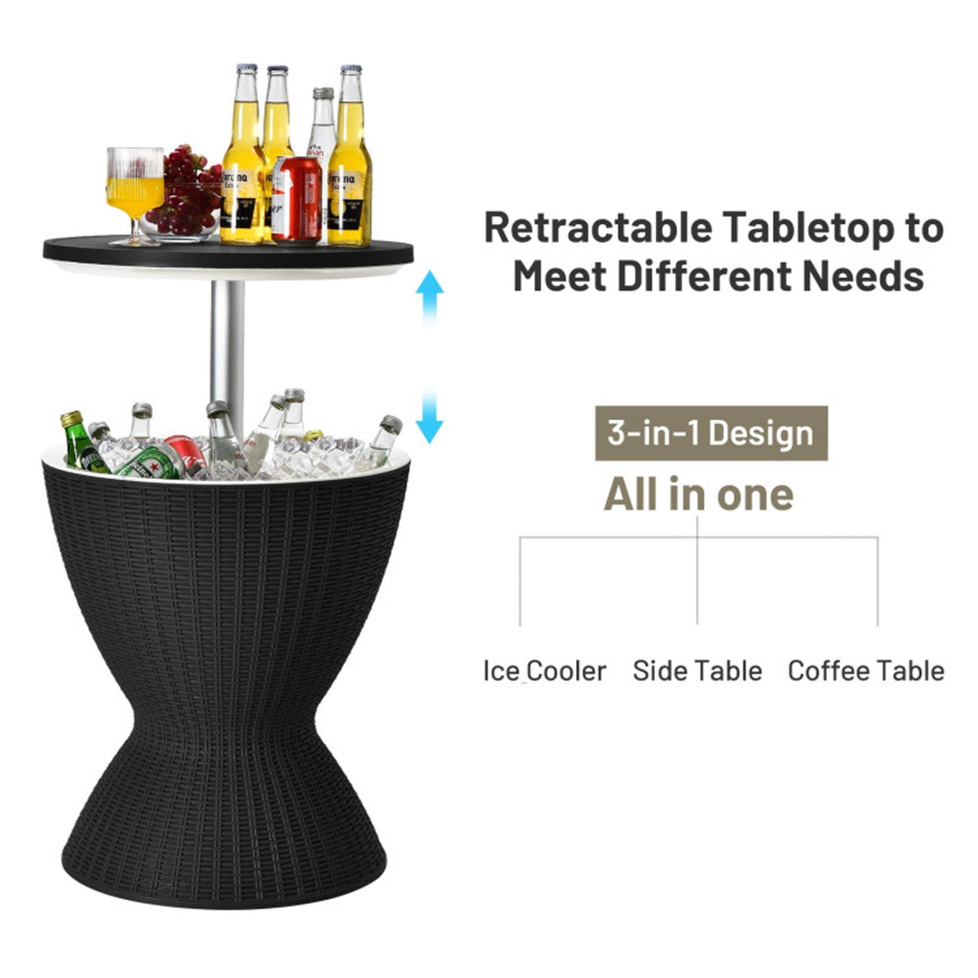 Retractable Tabletop to Meet Different Needs

3-in-1 Design
All in one

Ice Cooler | Side Table | Coffee Table