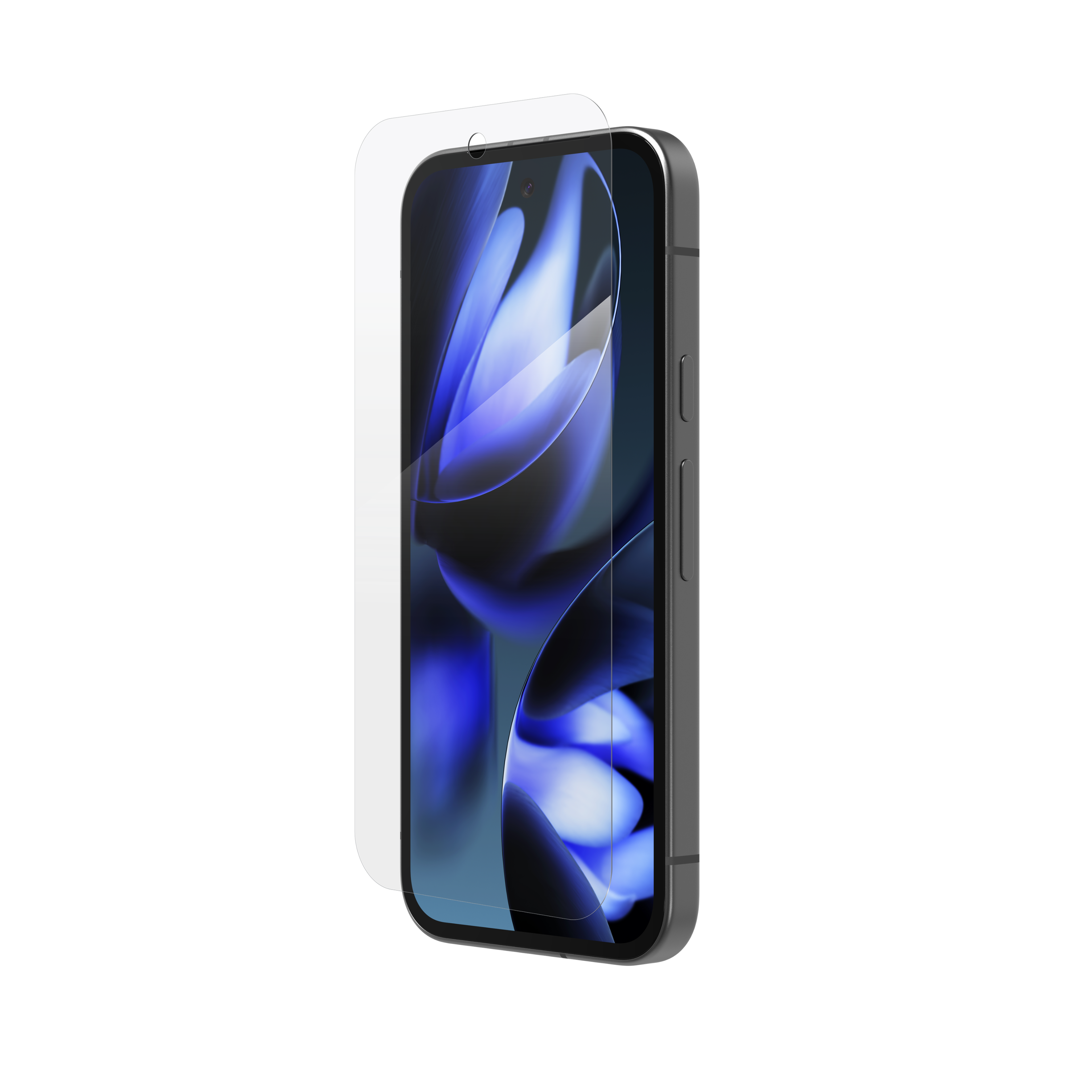 Left. ZAGG - Glass+ Defense Screen Protector for Google Pixel 9a - Clear.