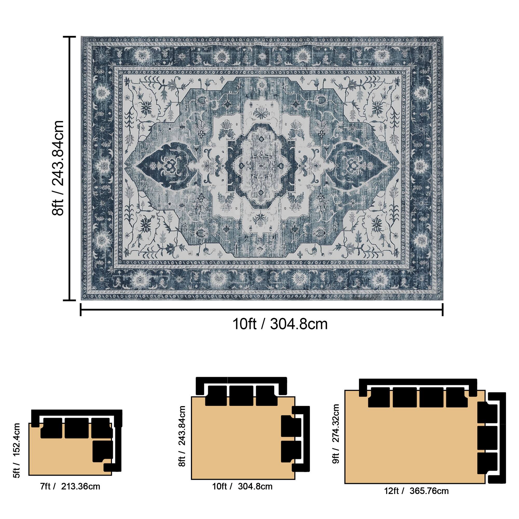 243.84cm / 8ft  
10ft / 304.8cm  
152.4cm / 5ft  
7ft / 213.36cm  
9ft / 274.32cm  
12ft / 365.76cm