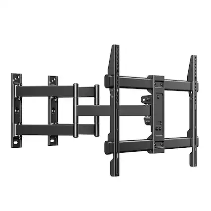 Front. ErgoAV - 40″-65″ Corner TV Mount - Black.