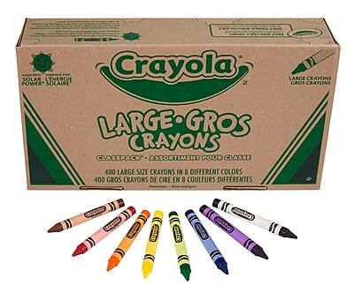 SOLAR L'NERGIE  
Crayola POWER SOLAIRE  
LARGE-GROS CRAYONS  
CLASSPACK - ASSORTIMENT POUR CLASSE  
400 LARGE SIZE CRAYONS IN 8 DIFFERENT COLORS  
400 GROS CRAYONS DE CIRE EN 8 COULEURS DIFFERENTES