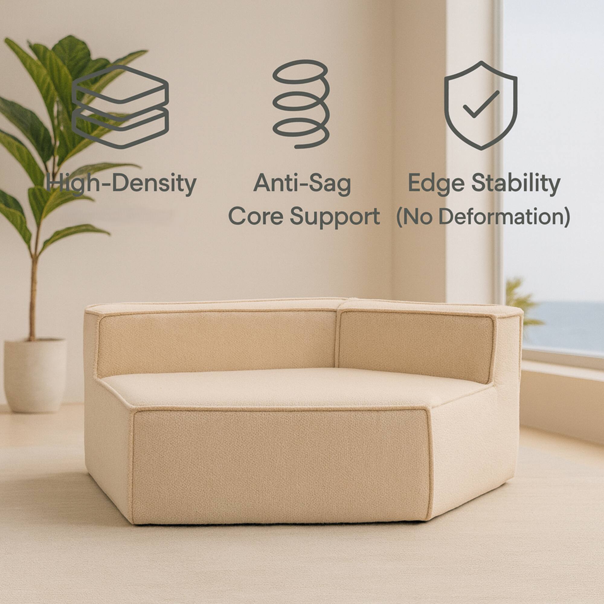 High-Density Anti-Sag Edge Stability Core Support (No Deformation)