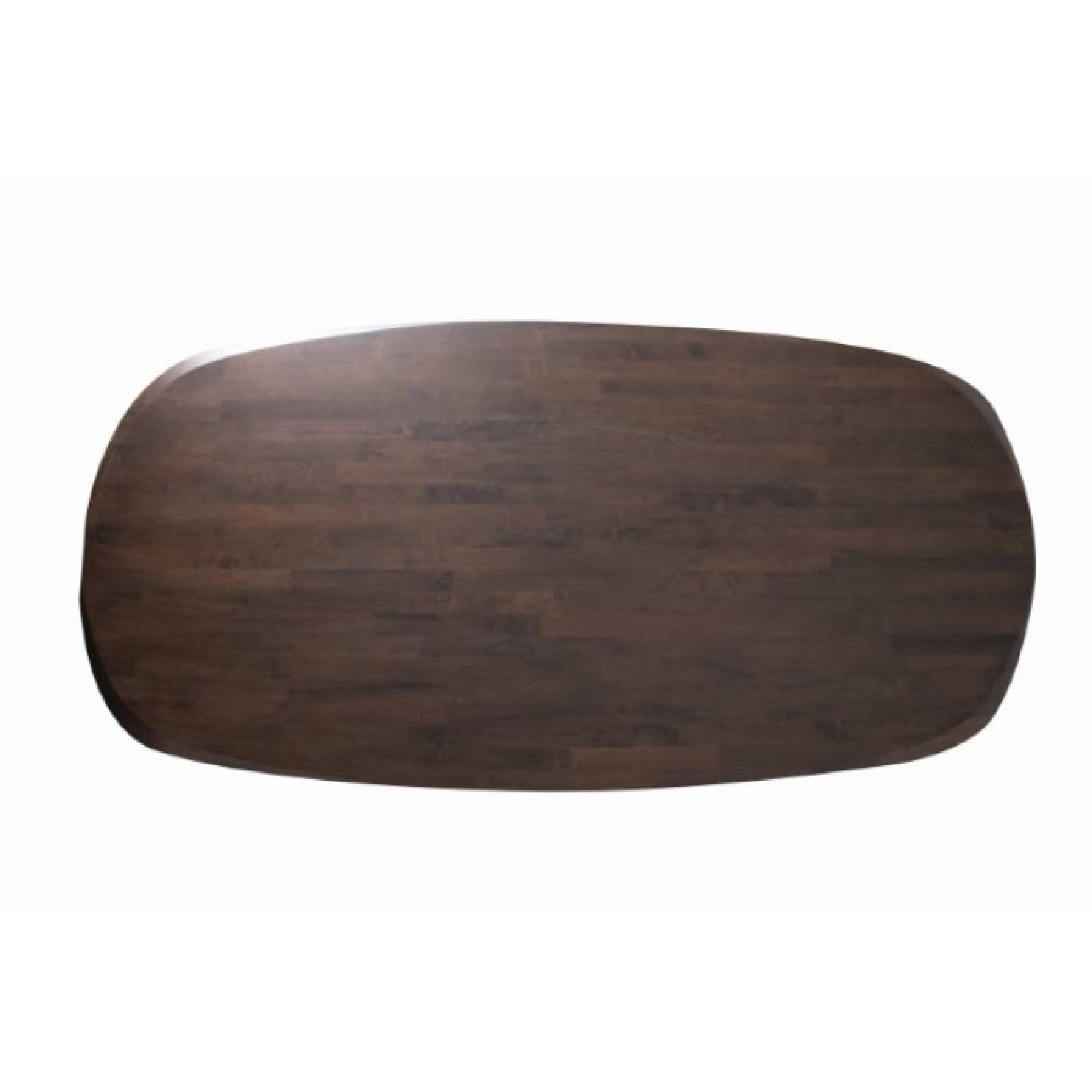 Alt View 3. Manhattan Lane - Ziva Dining Table, 3D Edges, Brown Full Solid Wood 83 Inch Rectangular - Walnut Brown.