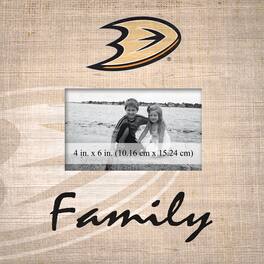 Fan Creations - Anaheim Ducks 10'' x 10'' Burlap Pattern Frame - Multicolor