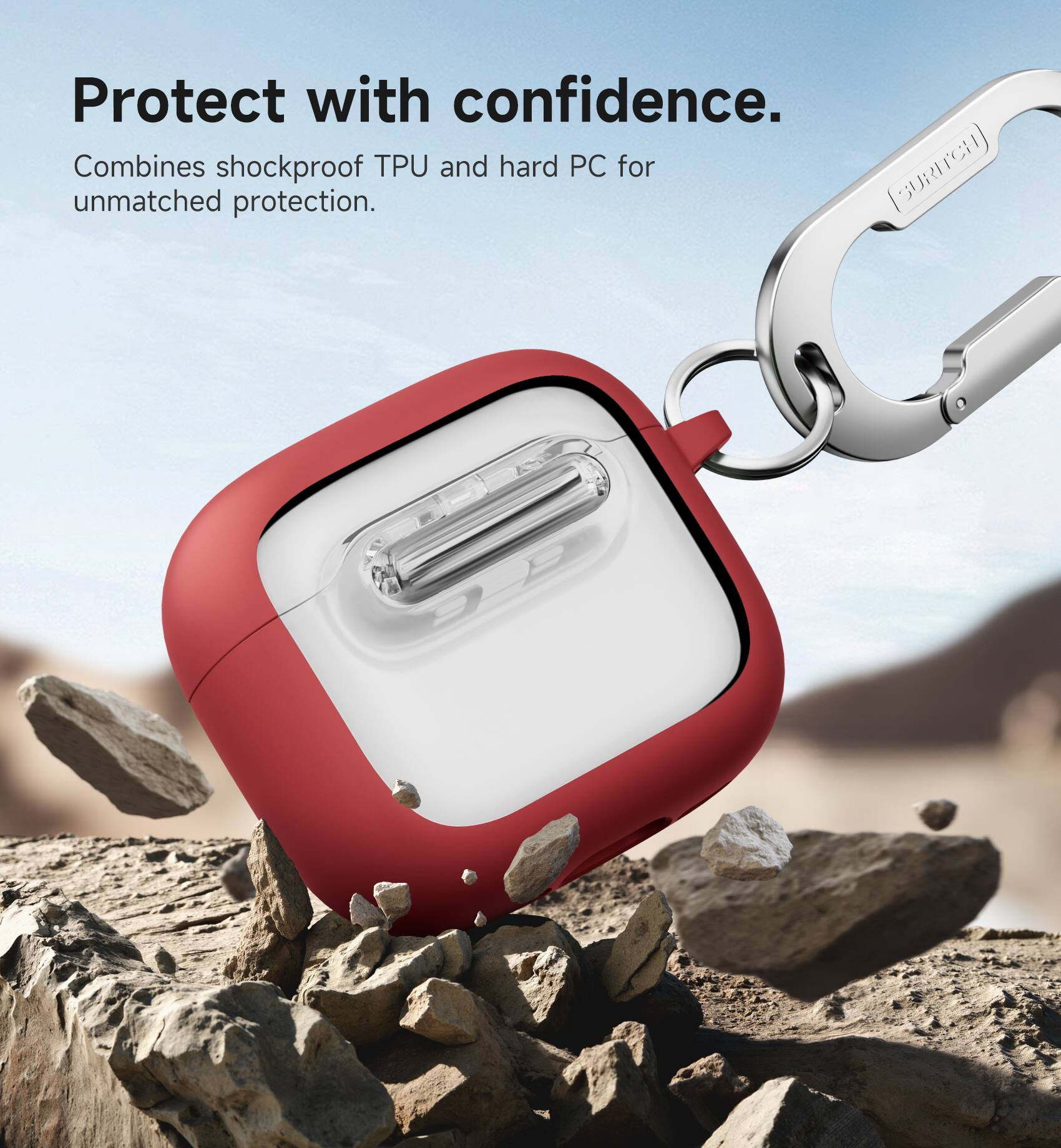 Protect with confidence. Combines shockproof TPU and hard PC for unmatched protection.