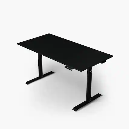 Front. Arozzi - Arozzi Arena Electric Standing Desk - Black - Black.