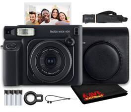 Fujifilm - INSTAX Wide 400 Instant Camera -Black, Case For Instax Wide 400
