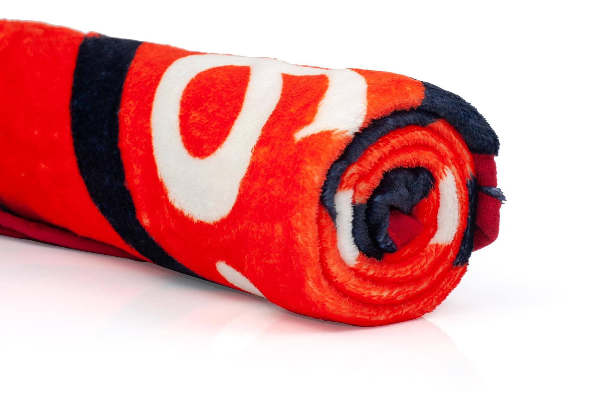 Alt View 1. Just Funky - Dungeons And Dragons D20 Fleece Throw Blanket | 20-Sided Dice | 52 x 48 Inches - Red.