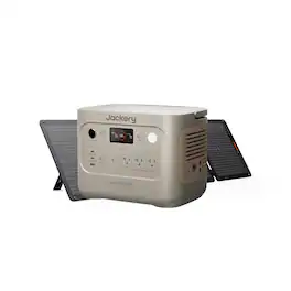 Jackery - E1000AC 1062Wh 1500W LiFePO4 Solar Generator Power Station with 100W Air Panel (Sand Gold) (1062 Wh Capacity)