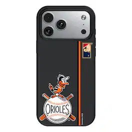 Keyscaper - MLB - Baltimore Orioles 1954 Logo iPhone Magnetic Bump Case - 16 - Black