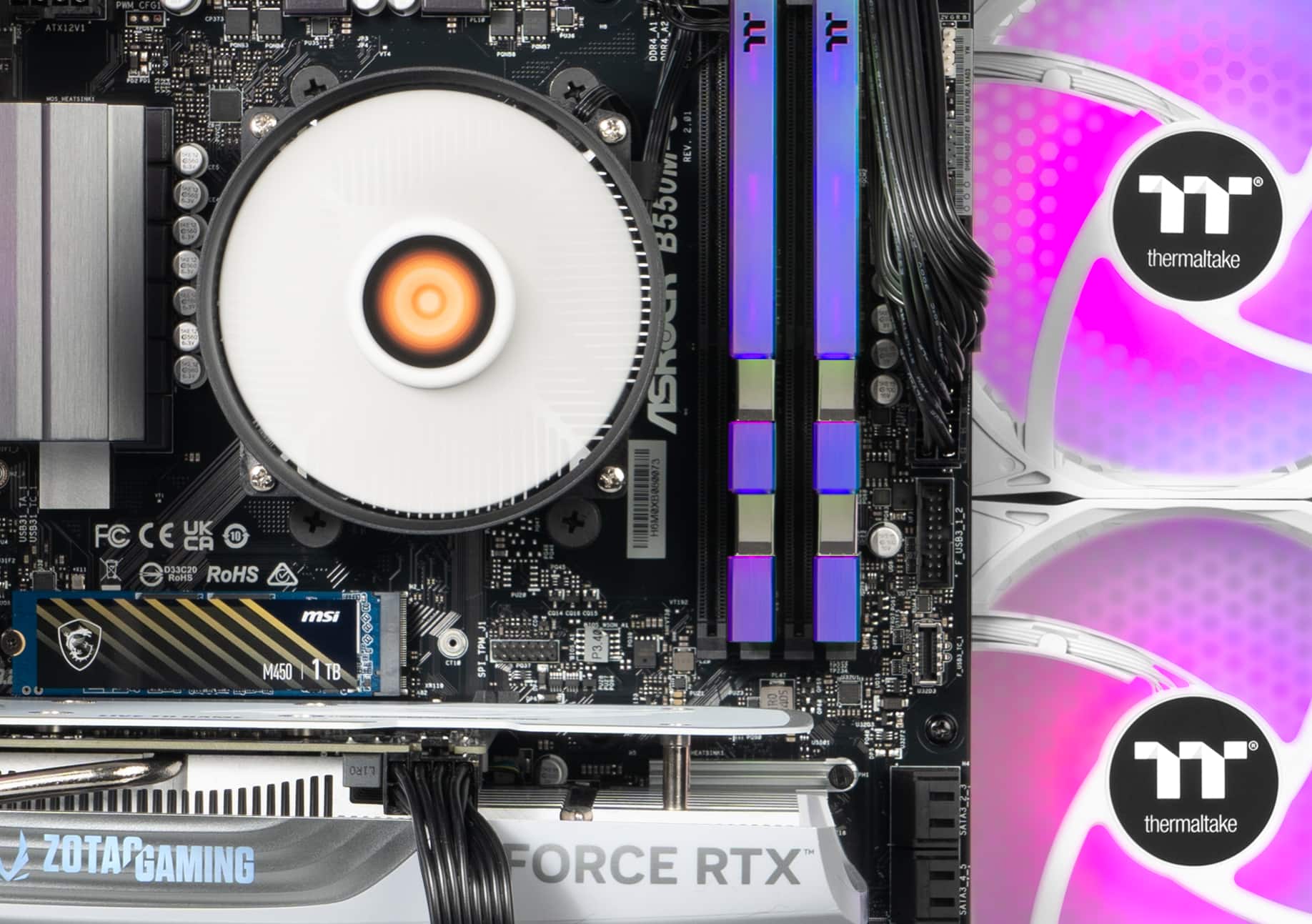 The text on the image is grouped and corrected as follows:
1. "WM_CFG1 L cPSTS EVSIXTA - F 291 - ALE he LIS dda i 2 6.3 65O - C- LN UB31 U5831 UK FC CE CA 10 oota D33C20 RoHS RoHS - 7 L msi M450 1 TB LIRO ZOTAO GAMING L A ZV JJ J -O - DDR4 a 2.01 REV. B550M UOYSV e0 H6Mx15060073 nUe PTIN LS 101S 19S om PI_TPM_J P3.40 EFI PaT SP ma sehic 1R18 405 Am oo MS FORCE RTX COEE ! -W e : FUSB31\_2 83 FNT Aa SATAJ\_J SATAJ\_4\_5 " thermaltake T thermaltake A
The corrected text is organized as follows:
1. "WM\_CFG1 L cPSTS EVSIXTA - F 291 - ALE he LIS dda i 2 6.3 65O - C- LN UB31 U5831 UK FC CE CA 10 oota D33C20 RoHS RoHS - 7 L msi M450 1 TB LIRO ZOTAO GAMING L A ZV JJ J -O - DDR4 a 2.01 REV. B550M UOYSV e0 H6Mx15060073 nUe PTIN LS 101S 19S om PI\_TPM\_J P3.40 EFI PaT SP ma sehic 1R18 405 Am oo MS FORCE RTX COEE ! -W e : FUSB31\_2 83 FNT Aa SATAJ\_J SATAJ\_4\_5 " thermaltake T thermal