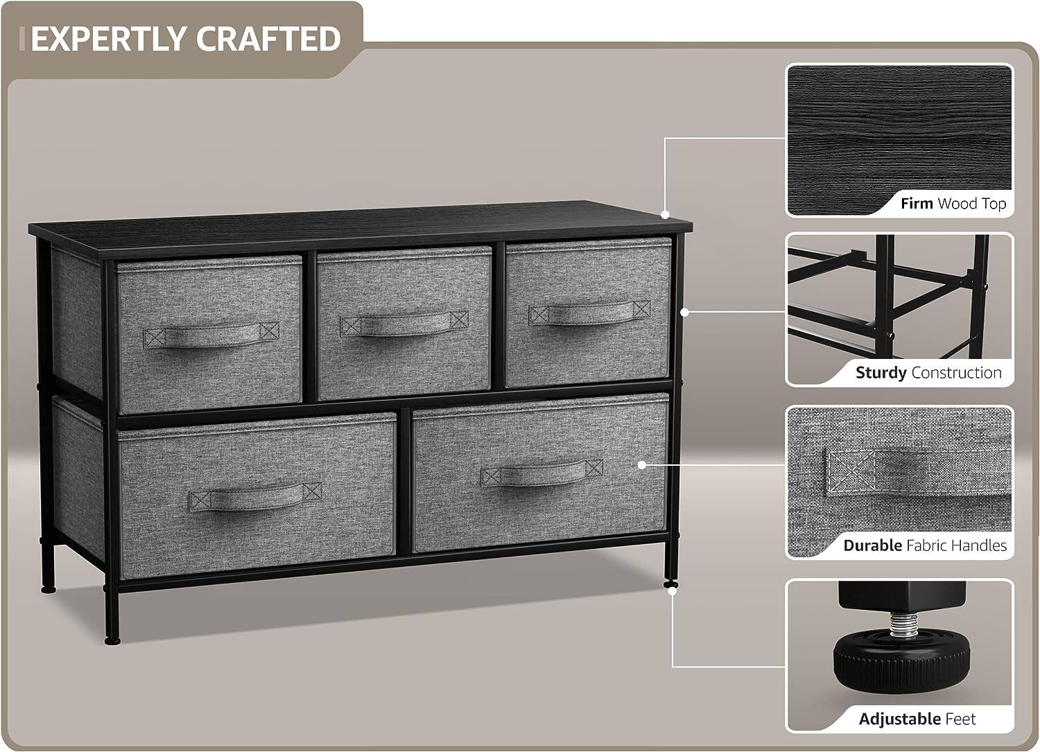 EXPERTLY CRAFTED

- Firm Wood Top
- Sturdy Construction
- Durable Fabric Handles
- Adjustable Feet