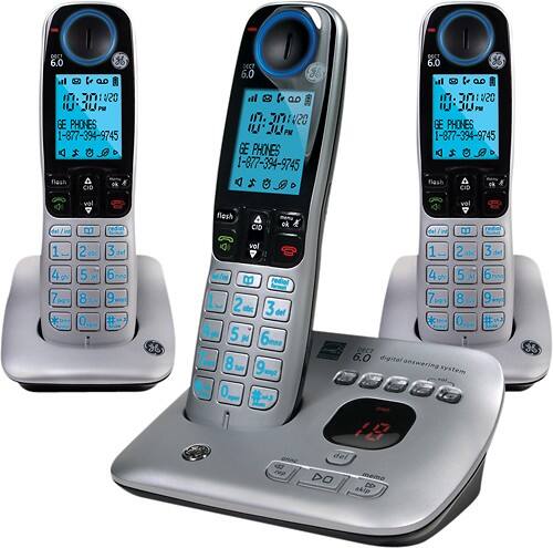 Angle Standard. GE - DECT 6.0 Expandable Cordless Phone System with Digital Answering System.