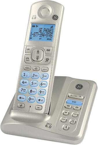 Angle Standard. GE - DECT 6.0 Expandable Cordless Phone with Digital Answering System - Pearl.