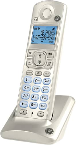 Angle. GE - Ge-28502ae1 DECT 6.0 Cordless Expansion Handset - Silver.