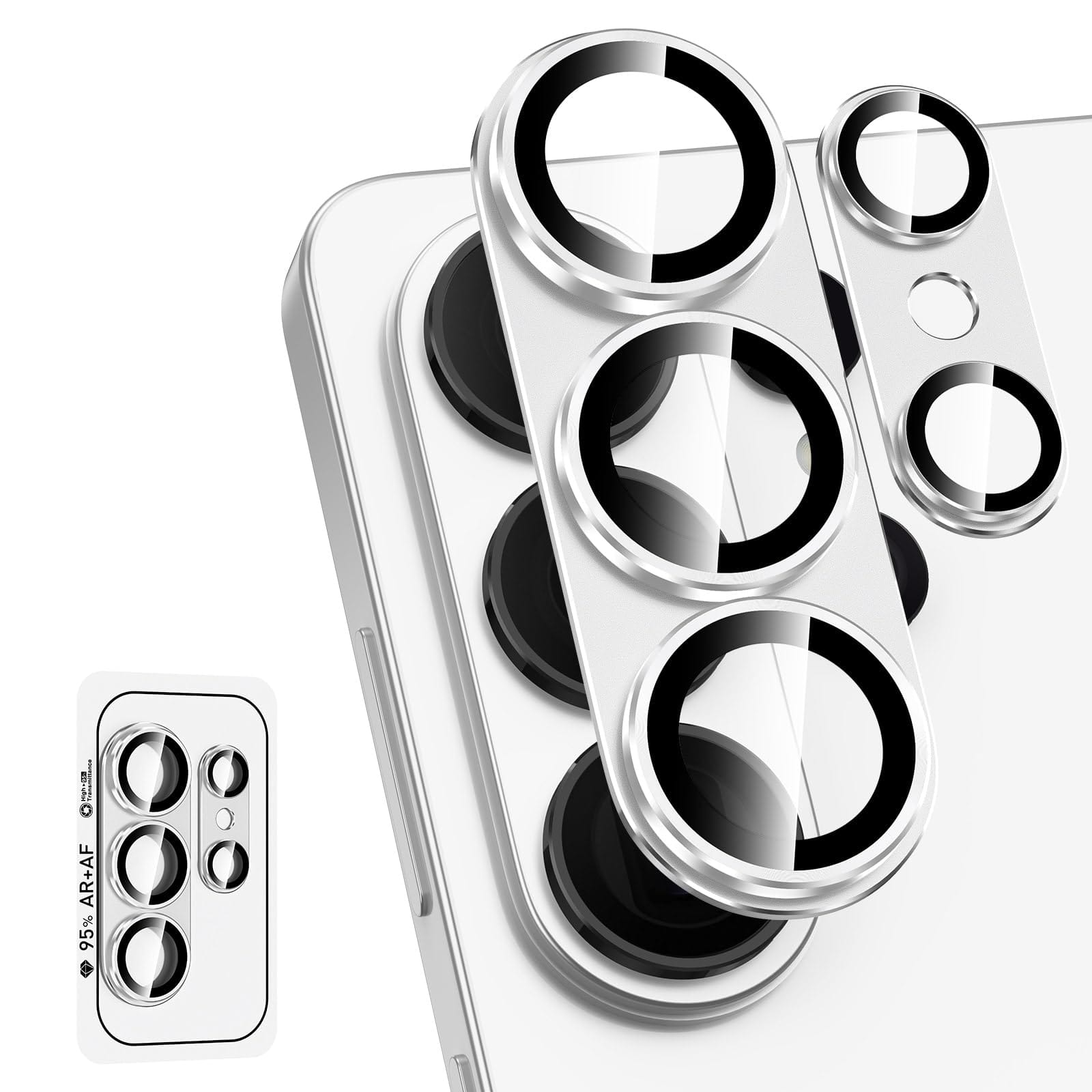 UUCOVER - 9H Tempered Glass Camera Lens Protector for Samsung Galaxy S26 Ultra, Scratch Resistant Anti-Reflective Protective Cover - Silver price history on PriceWatchPro
