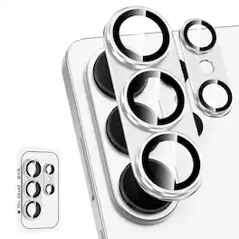 UUCOVER - 9H Tempered Glass Camera Lens Protector for Samsung Galaxy S26 Ultra, Scratch Resistant Anti-Reflective Protective Cover - Silver