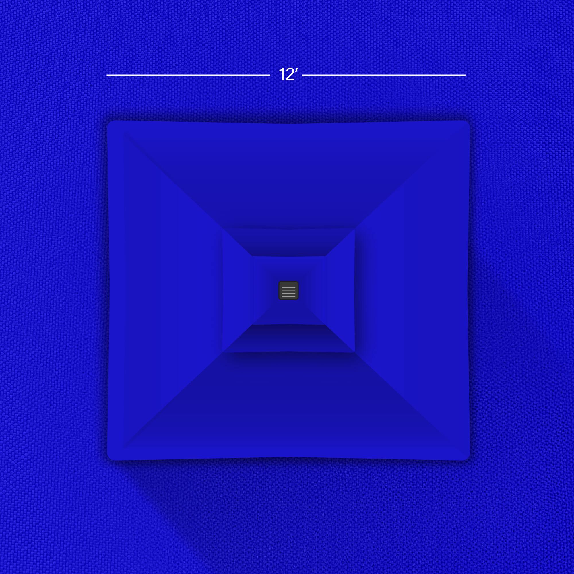 Alt View 7. Best Choice Products - Best Choice Products 12x12ft 2-Tier Square Outdoor Solar LED Cantilever Umbrella w/ 360-Rotating Base   Resort Blue - Resort Blue.