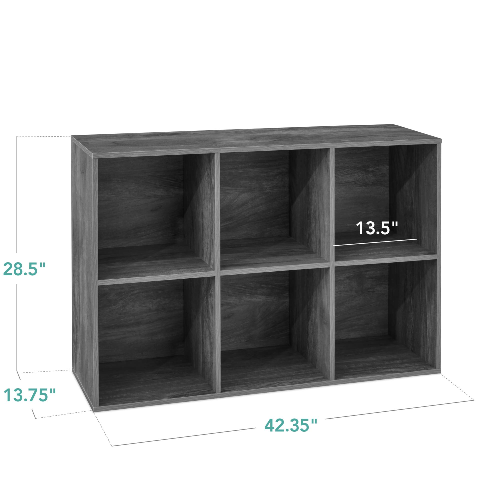 The dimensions of the shelf are:

- Height: 28.5"
- Depth: 13.75"
- Width: 42.35"
- Shelf depth: 3.5"