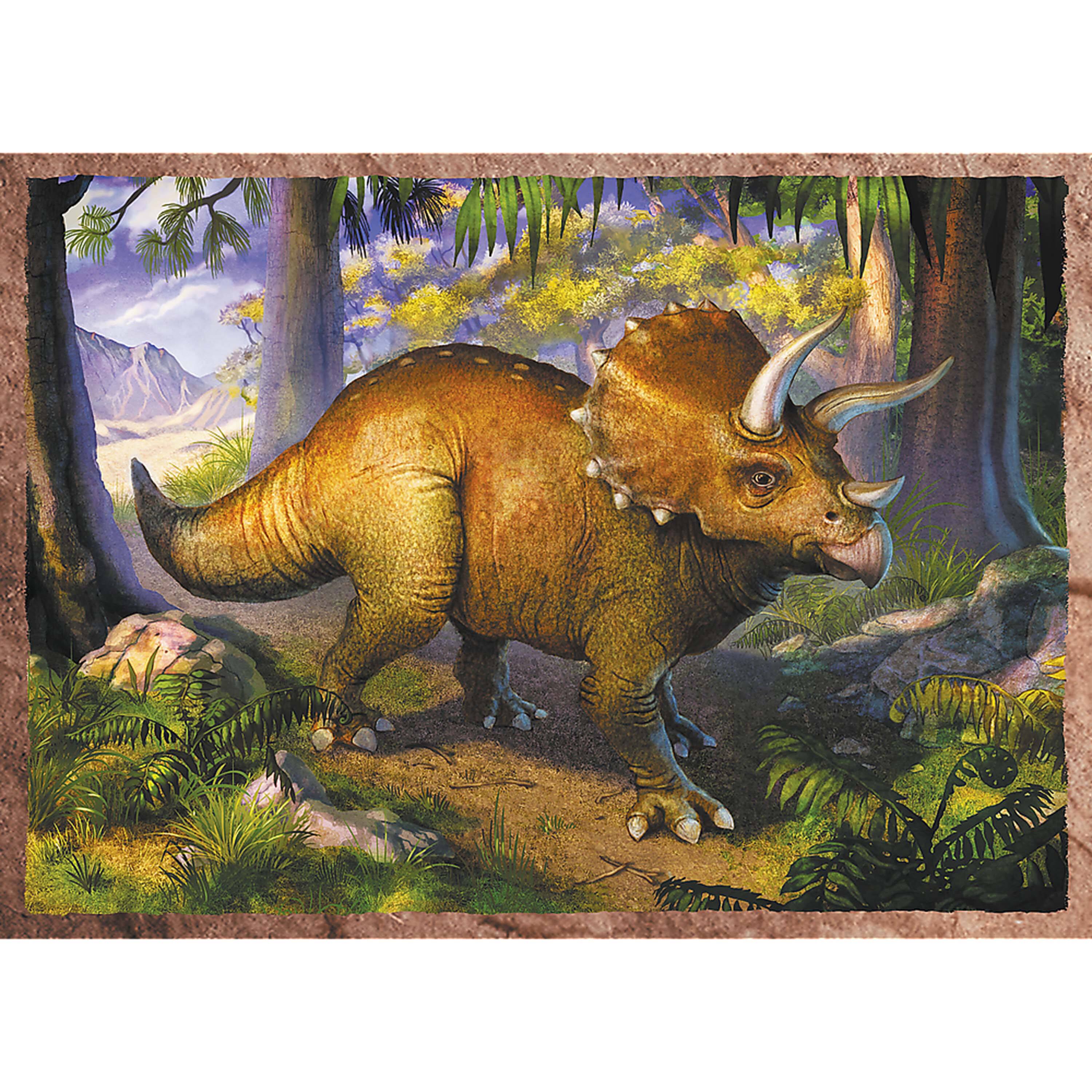 Alt View 1. Trefl - Trefl Preschool 4 in 1 Puzzle - Interesting Dinosaurs.