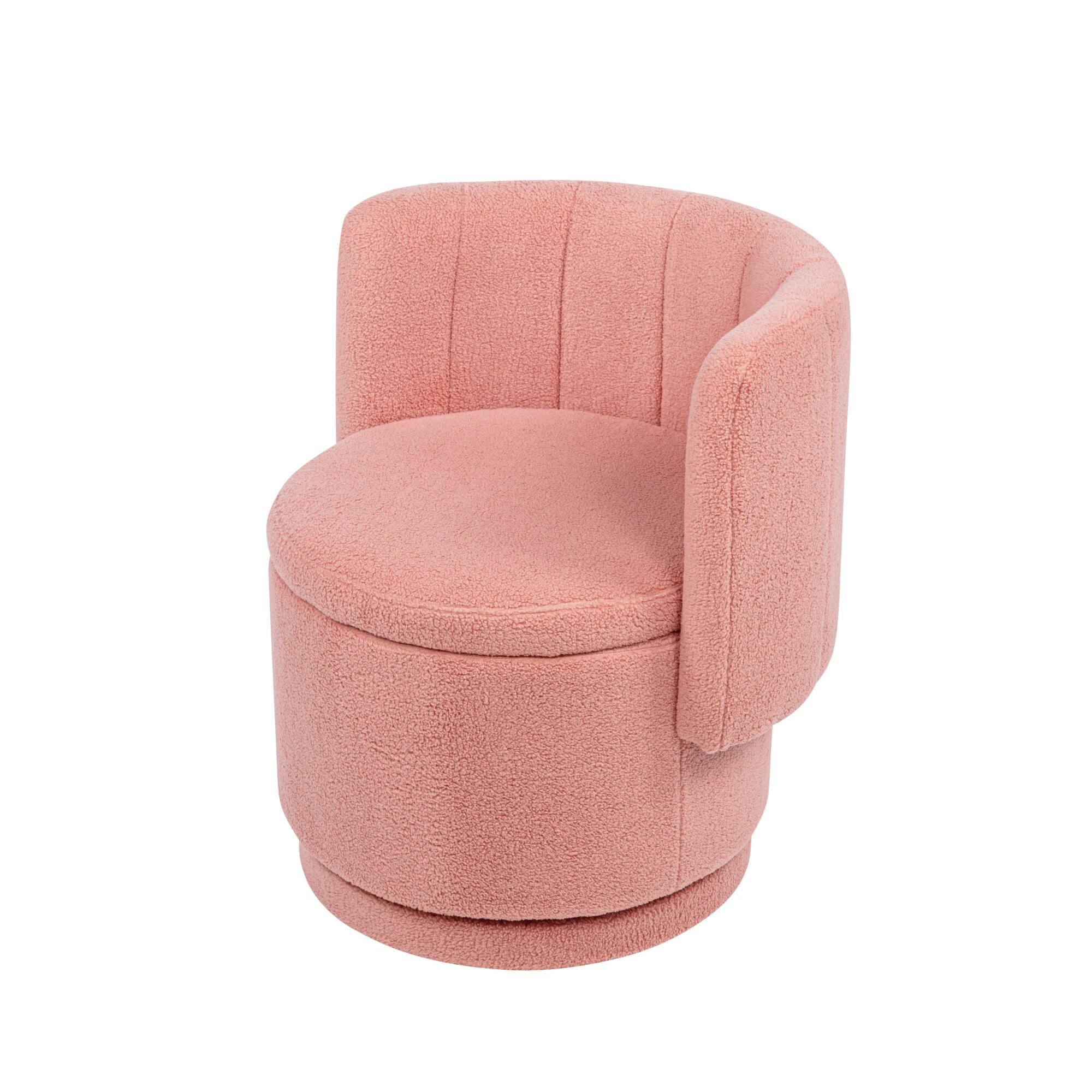 Alt View 6. GOODSILO - Modern Swivel Sofa Chair with Hidden Storage Compartment for Living Room and Bedroom - Pink.