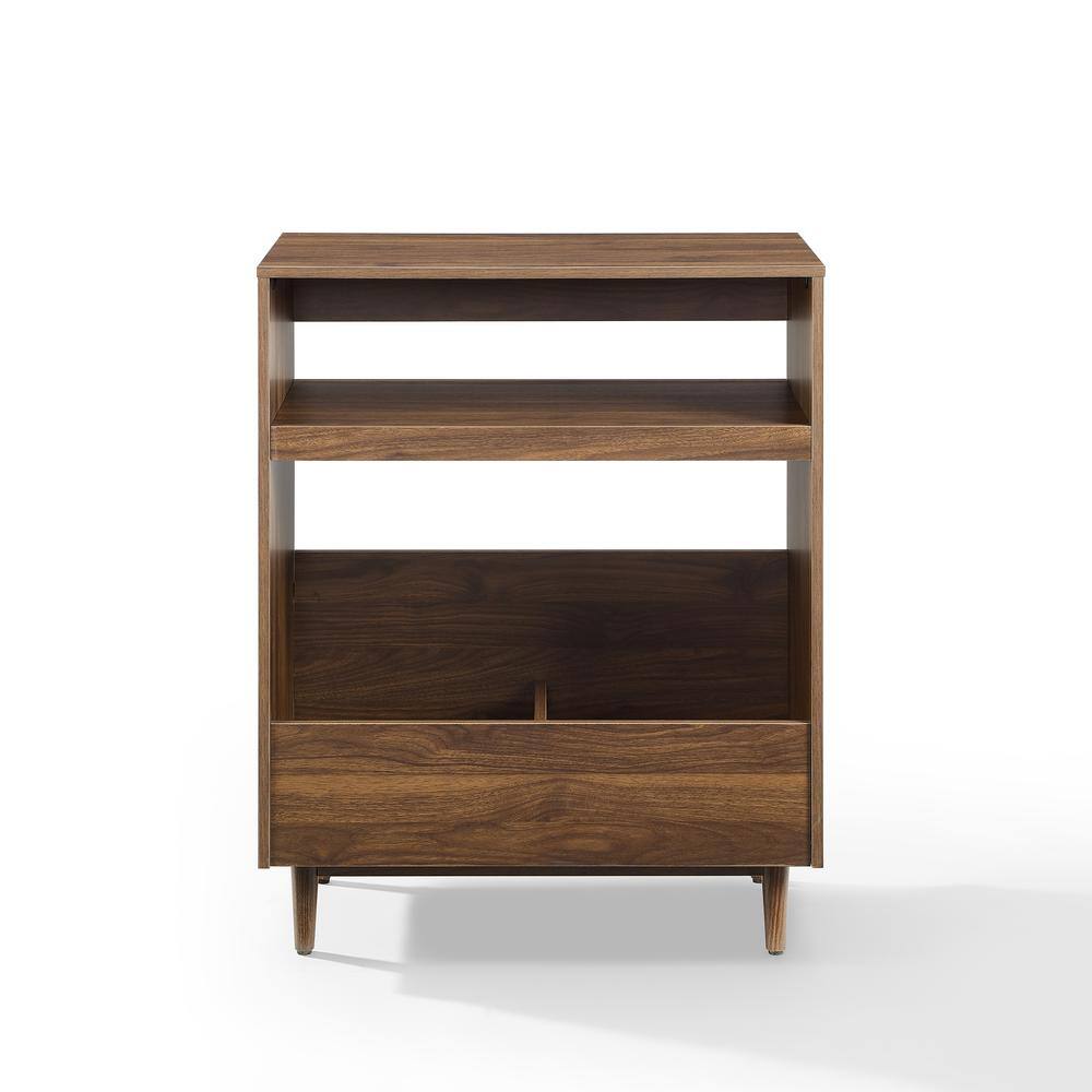 Alt View 1. Crosley Furniture - Liam Record Player Stand With Vinyl Storage - Walnut.