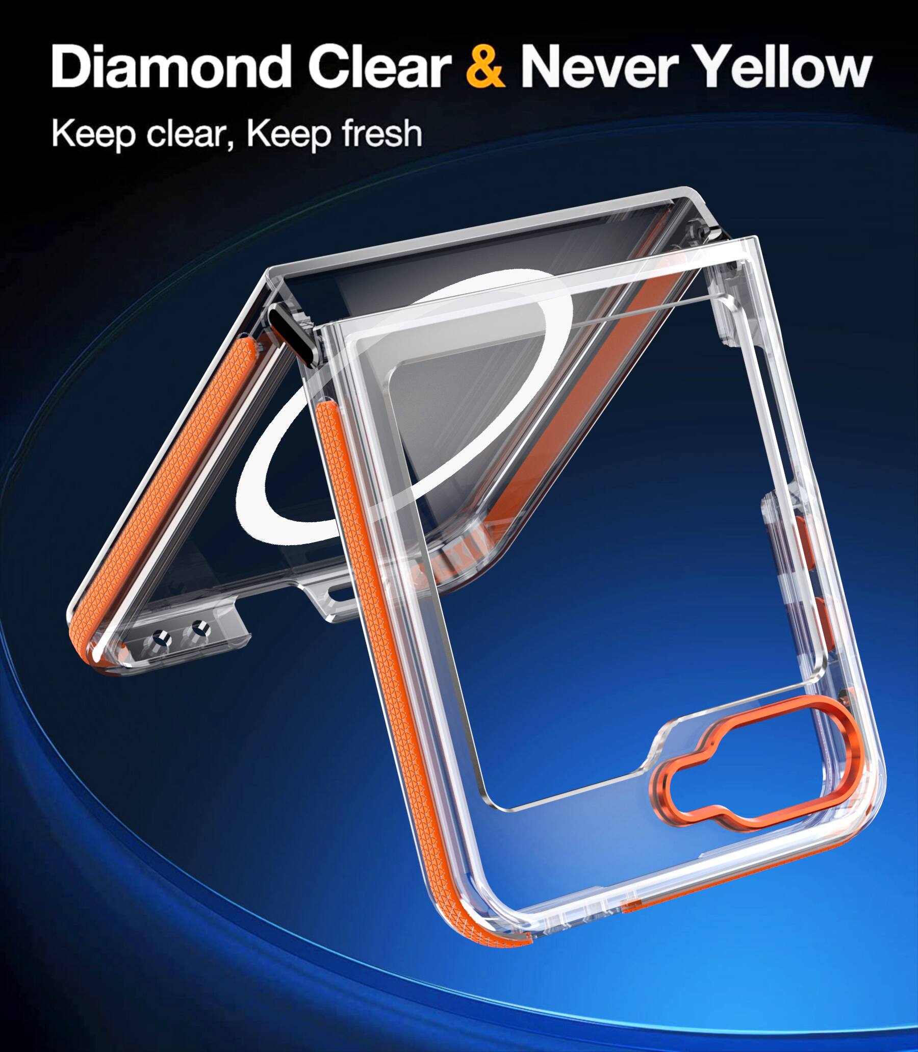 Diamond Clear & Never Yellow  
Keep clear, Keep fresh