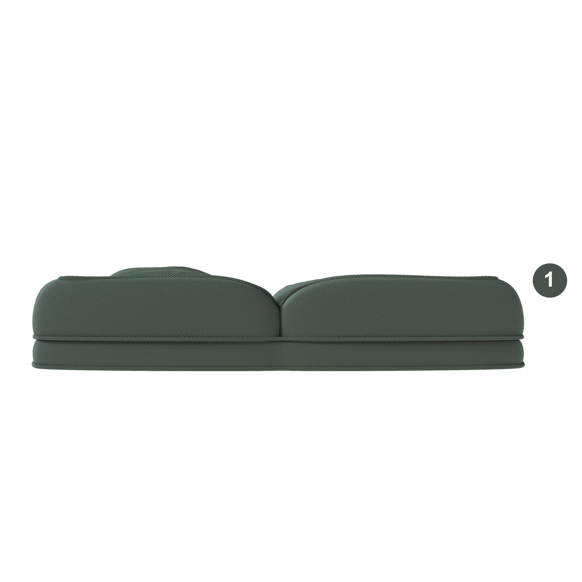 Alt View 1. GOODSILO - Upholstered Foldable Adjustable Sofa Bed with Pillows for Adults and Pets - Green.