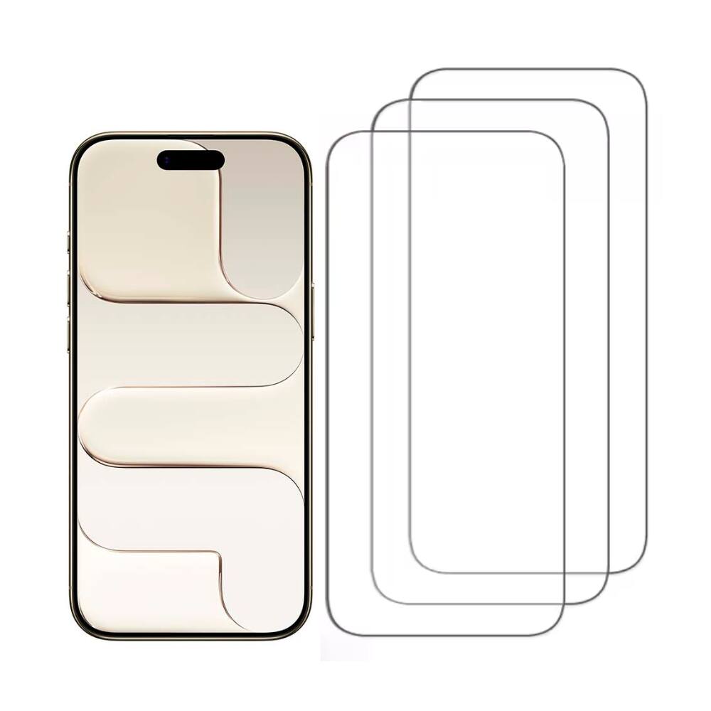 Alt View 4. Qixxronics - 3-Pack Qixxronics for iPhone 17 Air (6.5 inch) Tempered Glass Screen Protector, Anti Scratch, Bubble Free - Clear.